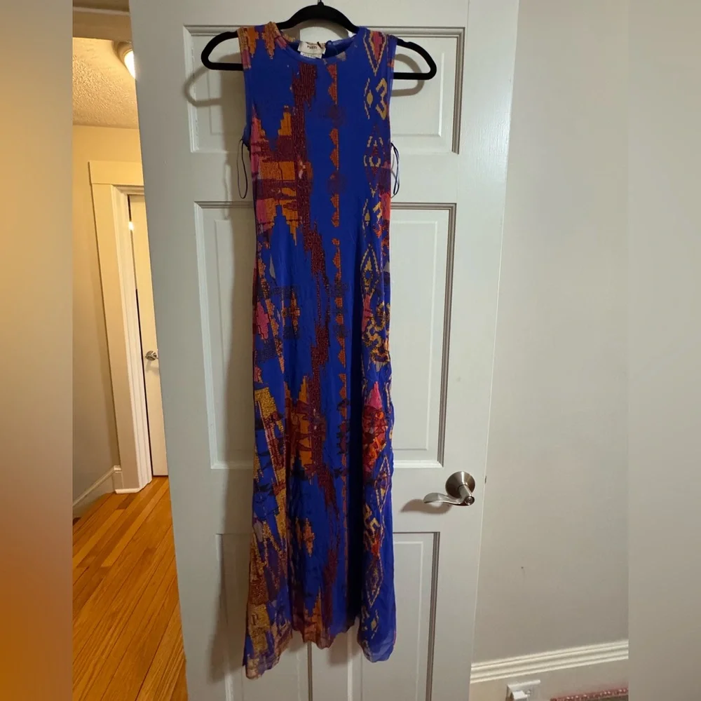 Fuzzi Ikat Mesh Dress - Picture 4 of 5